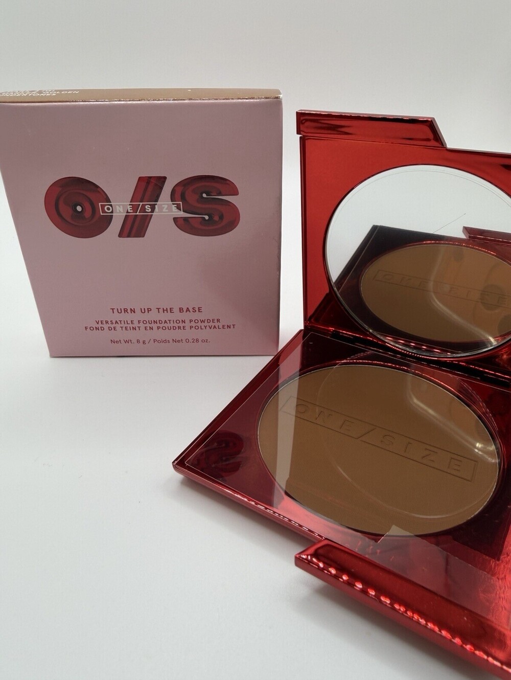ONE SIZE Turn Up The Base Powder Foundation Dark 4 G Golden 0.28 oz NEW